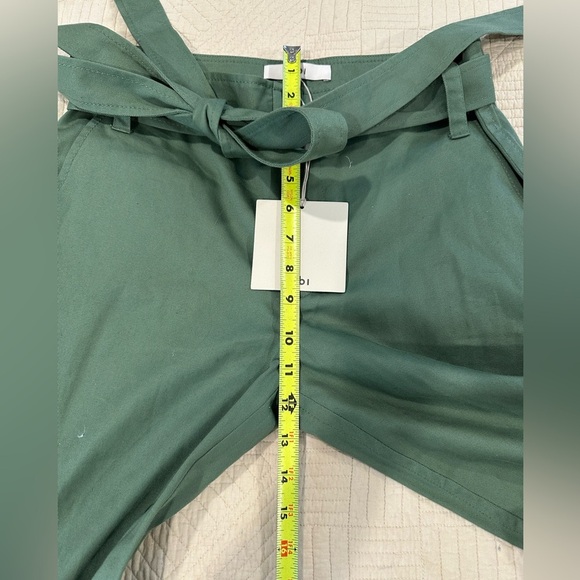 New🔥🔥🔥TIBI Preppy Tie-Waist Cargo Pants, Green, Size 2 - Picture 6 of 9